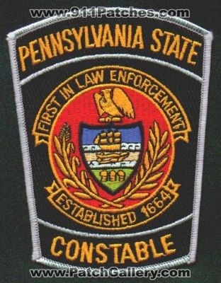 Pennsylvania State Constable
Thanks to EmblemAndPatchSales.com for this scan.
