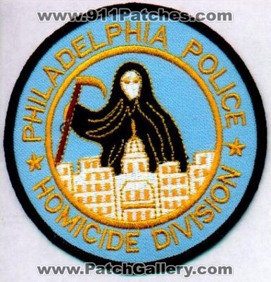 Philadelphia Police Homicide Division
Thanks to EmblemAndPatchSales.com for this scan.
Keywords: pennsylvania