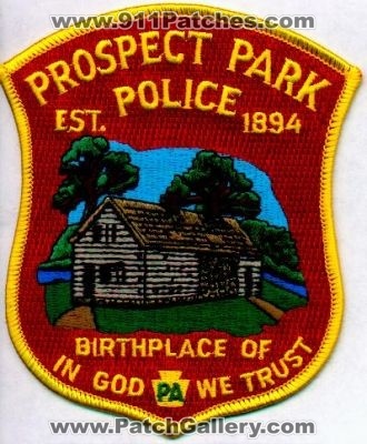 Prospect Park Police
Thanks to EmblemAndPatchSales.com for this scan.
Keywords: pennsylvania