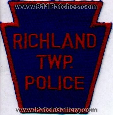 Richland Twp Police
Thanks to EmblemAndPatchSales.com for this scan.
Keywords: pennsylvania township