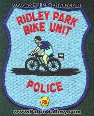 Ridley Park Police Bike Unit
Thanks to EmblemAndPatchSales.com for this scan.
Keywords: pennsylvania