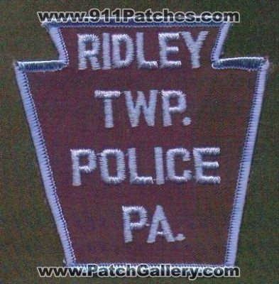 Ridley Twp Police
Thanks to EmblemAndPatchSales.com for this scan.
Keywords: pennsylvania township