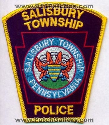 Salisbury Township Police
Thanks to EmblemAndPatchSales.com for this scan.
Keywords: pennsylvania