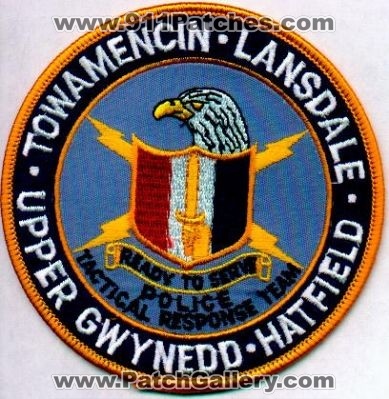 Towamencin Lansdale Upper Gwynedd Hatfield Police Tactical Response Team
Thanks to EmblemAndPatchSales.com for this scan.
Keywords: pennsylvania