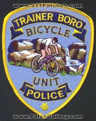 Trainer Boro Police Bicycle Unit
Thanks to EmblemAndPatchSales.com for this scan.
Keywords: pennsylvania borough
