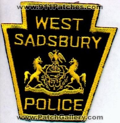 West Sadsbury Police
Thanks to EmblemAndPatchSales.com for this scan.
Keywords: pennsylvania