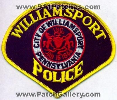 Williamsport Police
Thanks to EmblemAndPatchSales.com for this scan.
Keywords: pennsylvania city of