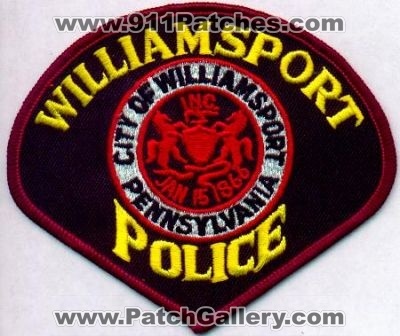 Williamsport Police
Thanks to EmblemAndPatchSales.com for this scan.
Keywords: pennsylvania city of