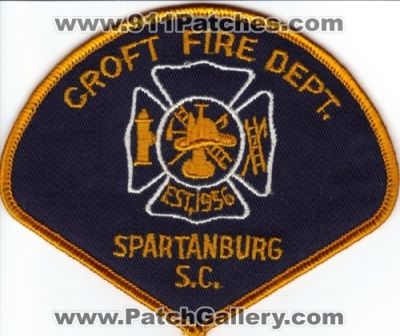 Croft Fire Department (South Carolina)
Thanks to Brian Wall for this scan.
Keywords: dept. spartanburg s.c.
