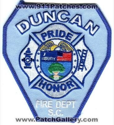 Duncan Fire Department (South Carolina)
Scan By: PatchGallery.com
Keywords: dept s.c.