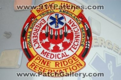 Oglala Sioux Tribal Ambulance Service Pine Ridge Reservation Medic Unit Emergency Medical Technician (South Dakota)
Thanks to Perry West for this picture.
Keywords: ems emt tribe
