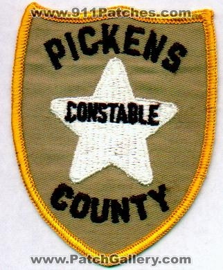 Pickens County Constable
Thanks to EmblemAndPatchSales.com for this scan.
Keywords: south carolina