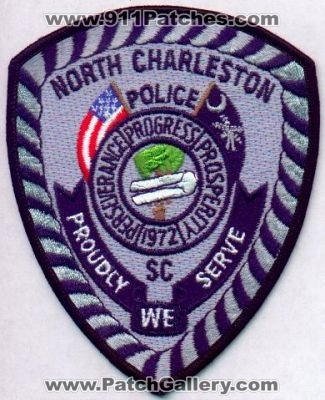 North Charleston Police
Thanks to EmblemAndPatchSales.com for this scan.
Keywords: south carolina