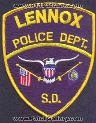Lennox Police Dept
Thanks to EmblemAndPatchSales.com for this scan.
Keywords: south dakota department