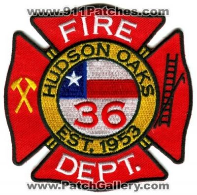 Hudson Oaks Fire Department (Texas)
Scan By: PatchGallery.com
Keywords: dept. 36