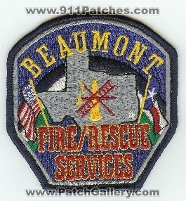 Beaumont Fire Rescue Services
Thanks to PaulsFirePatches.com for this scan.
Keywords: texas