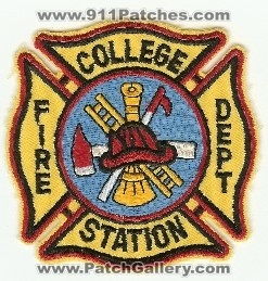 College Station Fire Dept
Thanks to PaulsFirePatches.com for this scan.
Keywords: texas department