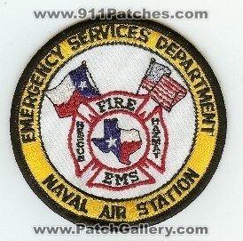 Fort Worth Naval Air Station Emergency Services Department
Thanks to PaulsFirePatches.com for this scan.
Keywords: texas ft fire rescue ems hazmat haz mat nas us navy