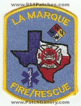 La Marque Fire Rescue
Thanks to PaulsFirePatches.com for this scan.
Keywords: texas