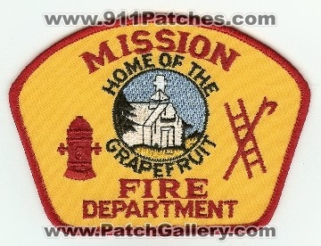 Mission Fire Department
Thanks to PaulsFirePatches.com for this scan.
Keywords: texas