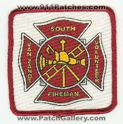 South Van Zandt Volunteer Fireman
Thanks to PaulsFirePatches.com for this scan.
Keywords: texas