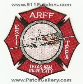 Texas A&M Fire ARFF
Thanks to PaulsFirePatches.com for this scan.
Keywords: university cfr aircraft crash rescue