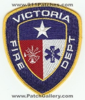 Victoria Fire Dept
Thanks to PaulsFirePatches.com for this scan.
Keywords: texas department
