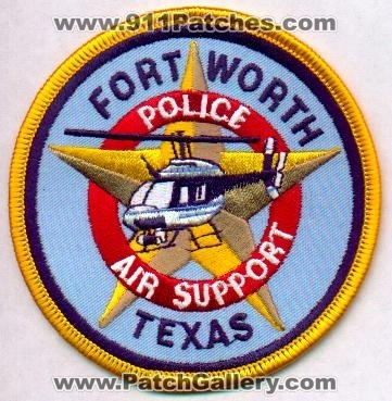 Fort Worth Police Air Support
Thanks to EmblemAndPatchSales.com for this scan.
Keywords: texas ft helicopter