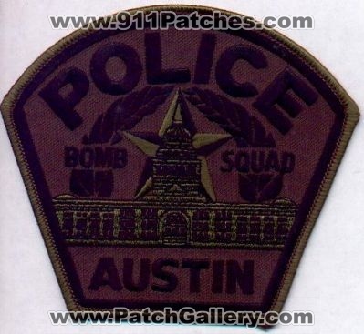 Austin Police Bomb Squad
Thanks to EmblemAndPatchSales.com for this scan.
Keywords: texas