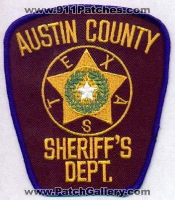 Austin County Sheriff's Dept
Thanks to EmblemAndPatchSales.com for this scan.
Keywords: texas sheriffs department
