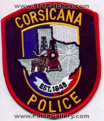 Corsicana Police
Thanks to EmblemAndPatchSales.com for this scan.
Keywords: texas