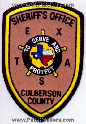 Culberson County Sheriff's Office
Thanks to EmblemAndPatchSales.com for this scan.
Keywords: texas sheriffs
