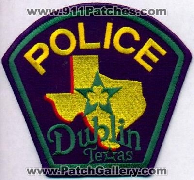 Dublin Police
Thanks to EmblemAndPatchSales.com for this scan.
Keywords: texas