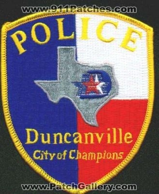Duncanville Police
Thanks to EmblemAndPatchSales.com for this scan.
Keywords: texas