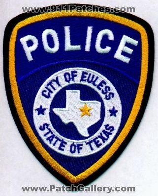 Euless Police
Thanks to EmblemAndPatchSales.com for this scan.
Keywords: texas city of