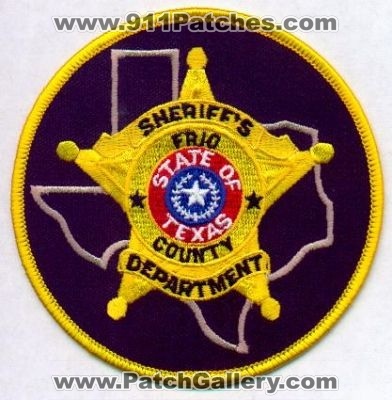 Frio County Sheriff's Department
Thanks to EmblemAndPatchSales.com for this scan.
Keywords: texas sheriffs