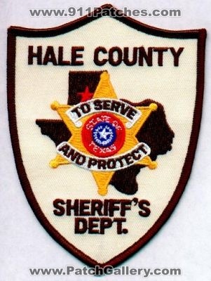 Hale County Sheriff's Dept
Thanks to EmblemAndPatchSales.com for this scan.
Keywords: texas sheriffs department