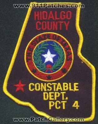 Hidalgo County Constable Dept Pct 4
Thanks to EmblemAndPatchSales.com for this scan.
Keywords: texas department precinct