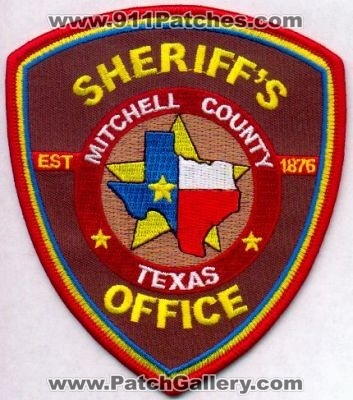 Mitchell County Sheriff's Office
Thanks to EmblemAndPatchSales.com for this scan.
Keywords: texas sheriffs