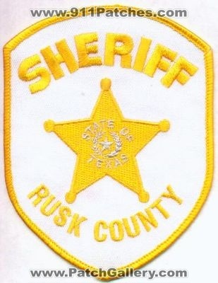 Rusk County Sheriff
Thanks to EmblemAndPatchSales.com for this scan.
Keywords: texas