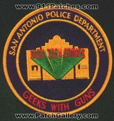 San Antonio Police Department High Tech Crimes
Thanks to EmblemAndPatchSales.com for this scan.
Keywords: texas
