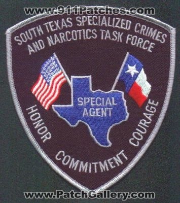 South Texas Special Crimes and Narcotics Task Force Special Agent
Thanks to EmblemAndPatchSales.com for this scan.
