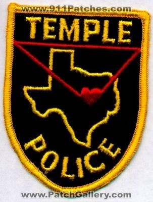 Temple Police
Thanks to EmblemAndPatchSales.com for this scan.
Keywords: texas