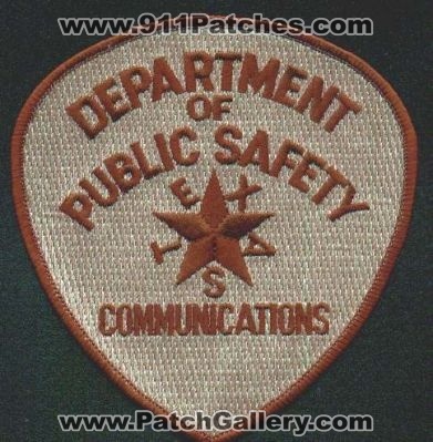 Texas Department of Public Safety Communications
Thanks to EmblemAndPatchSales.com for this scan.
Keywords: dps police