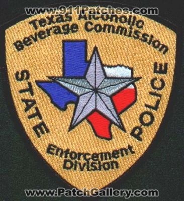 Texas State Police Alcoholic Beverage Commission Enforcement Division
Thanks to EmblemAndPatchSales.com for this scan.
Keywords: abc