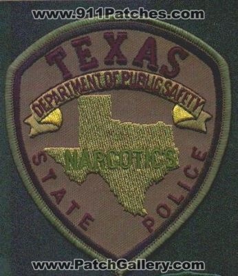 Texas State Police Narcotics
Thanks to EmblemAndPatchSales.com for this scan.
Keywords: department of public safety dps
