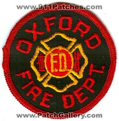 Oxford Fire Department Patch (North Carolina)
Scan By: PatchGallery.com
Keywords: dept. f.d.