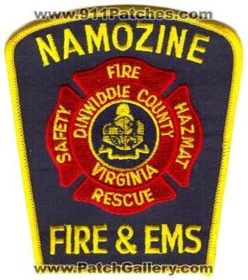 Namozine Fire and EMS Department (Virginia)
Scan By: PatchGallery.com
Keywords: & dept. rescue safety hazmat haz-mat dinwiddie county
