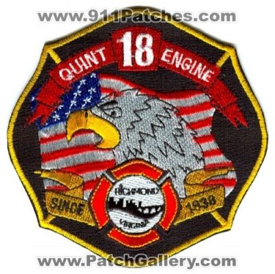 Richmond Fire Department Station 18 Engine Quint (Virginia)
Scan By: PatchGallery.com
Keywords: dept. company