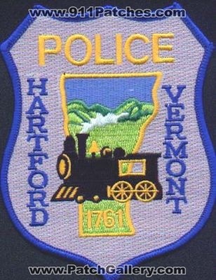 Hartford Police
Thanks to EmblemAndPatchSales.com for this scan.
Keywords: vermont